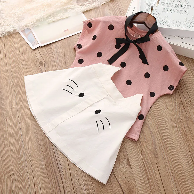 Children's suit with printed shorts