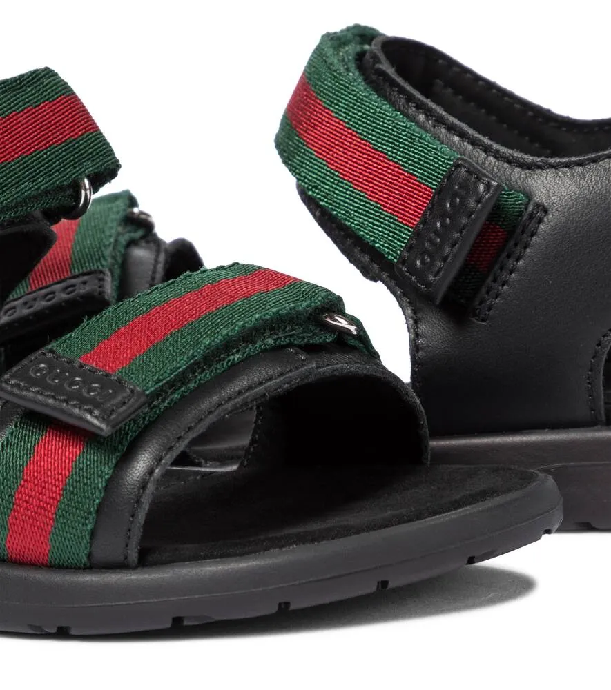 Gucci sequin sandals, black