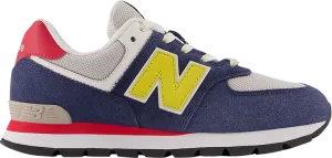 New Balance 574 Big Kid 'Natural Indigo Honeycomb' Sneakers, Blue