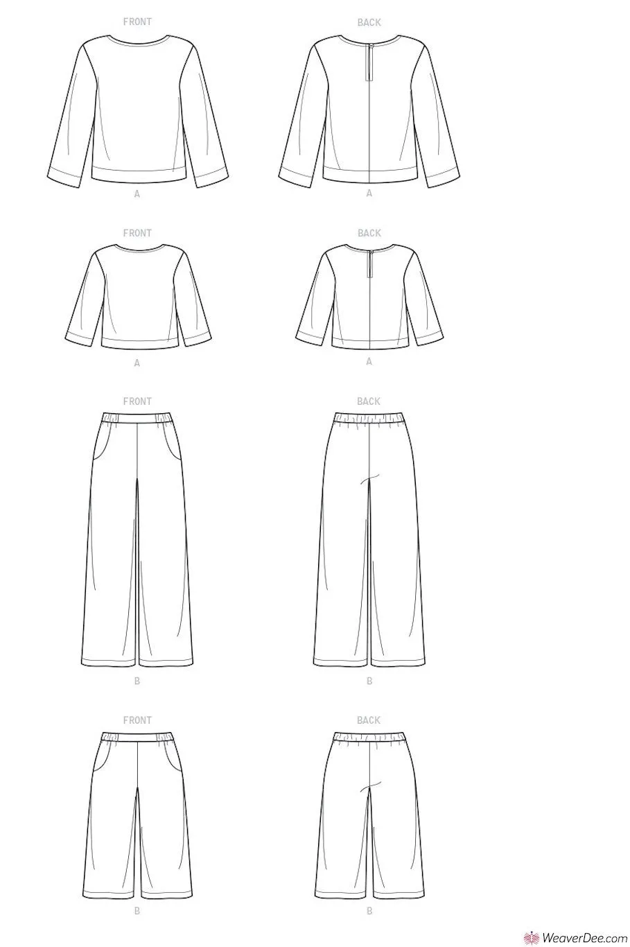 Simplicity Pattern S9121 Children's & Misses' Top & Trousers