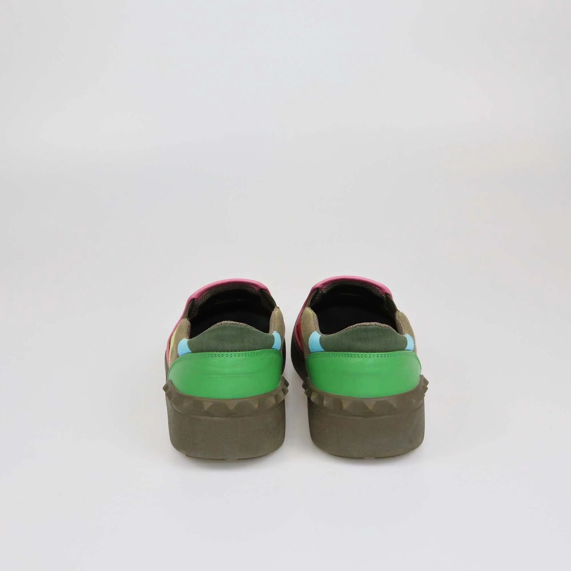 Valentino Multicolor Camouflage Print Slip On Sneakers