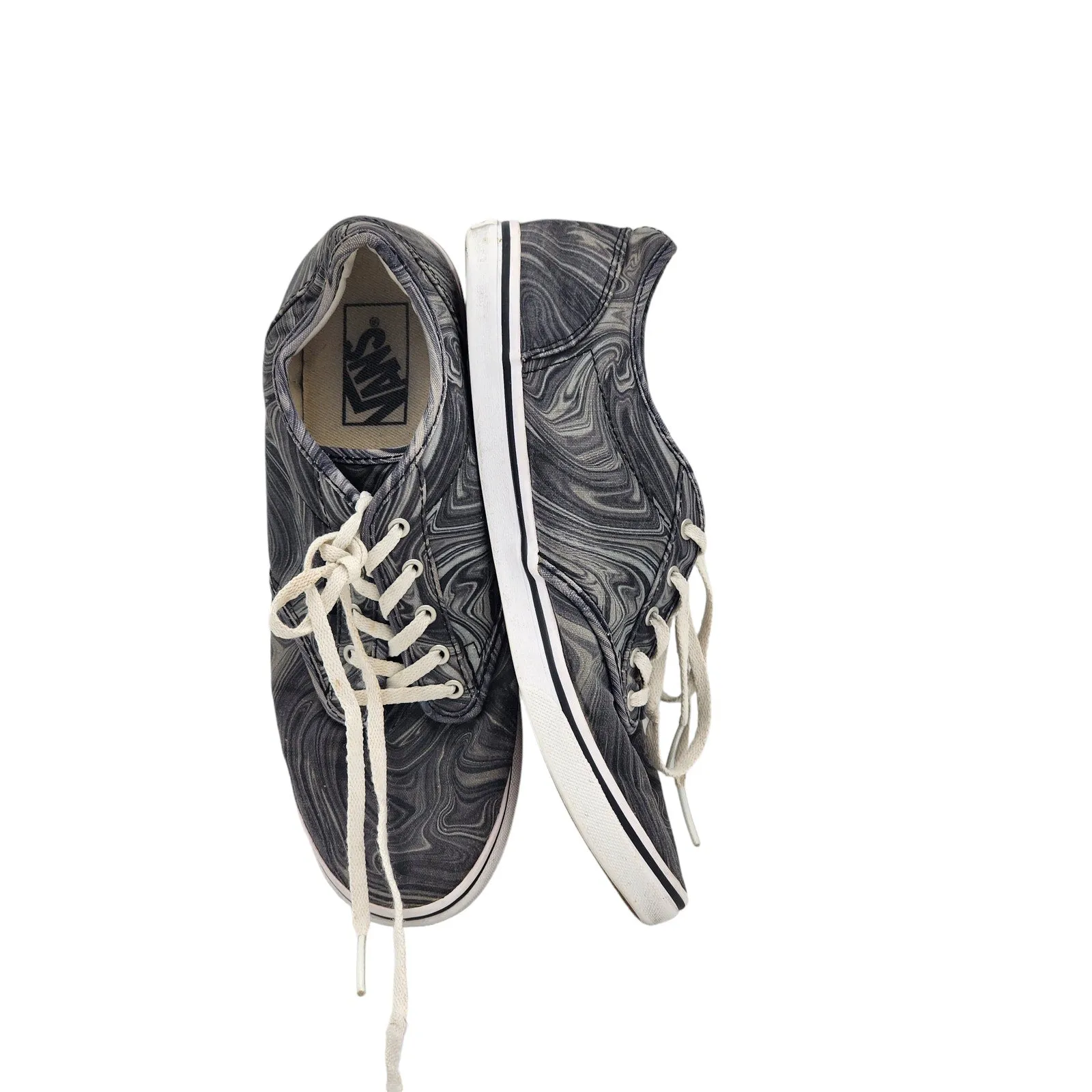 VANS Off the Wall Shoes Womens 9 Marbled Canvas Sneakers Lace Up 25.5CM TB4R