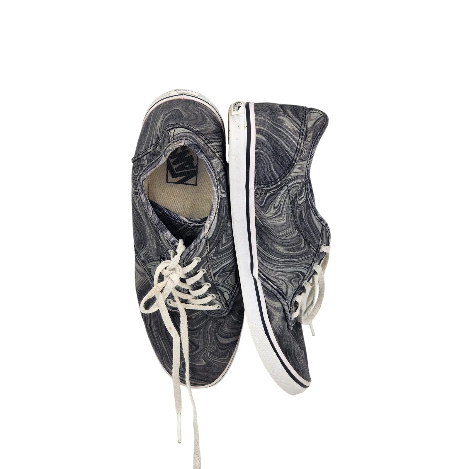 VANS Off the Wall Shoes Womens 9 Marbled Canvas Sneakers Lace Up 25.5CM TB4R