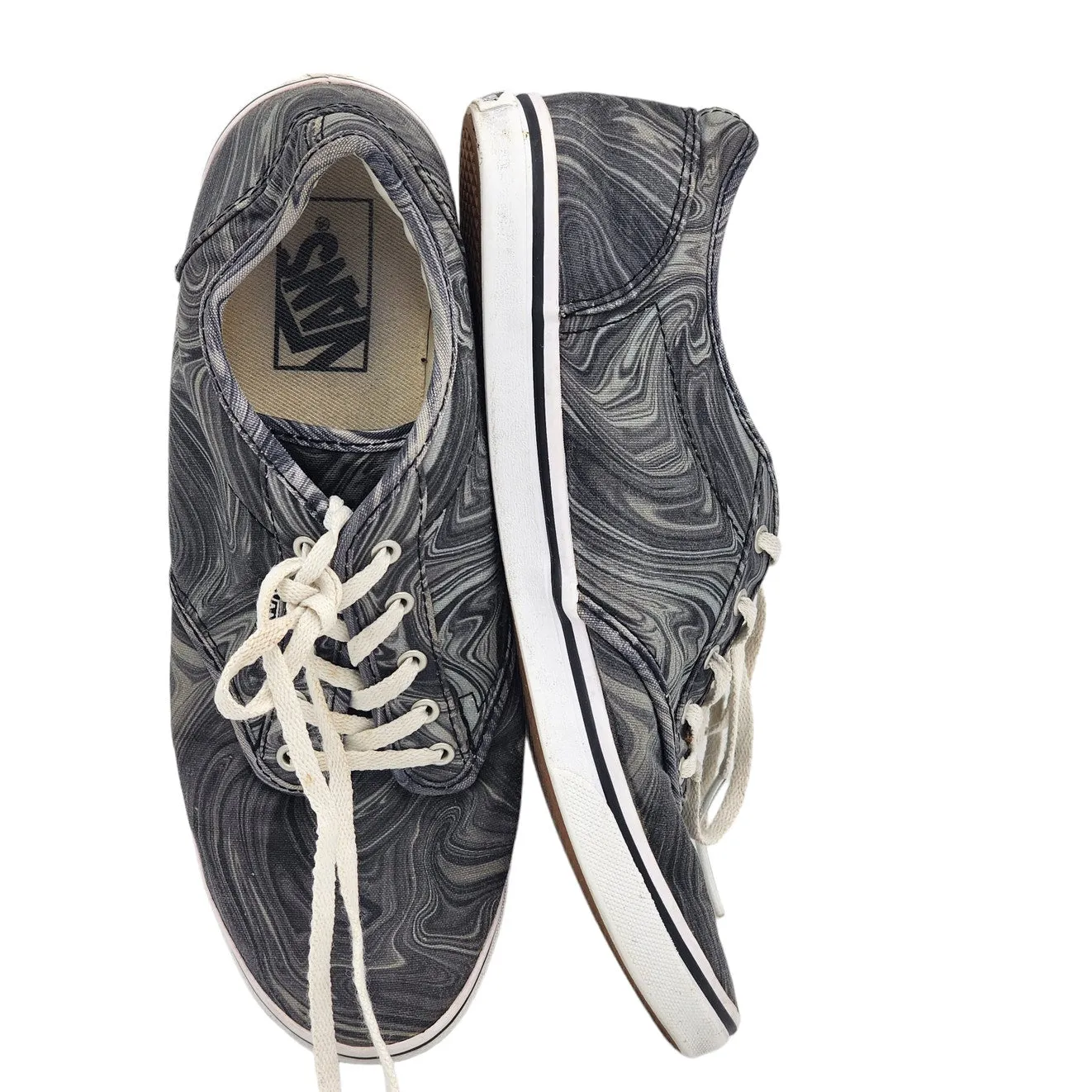 VANS Off the Wall Shoes Womens 9 Marbled Canvas Sneakers Lace Up 25.5CM TB4R